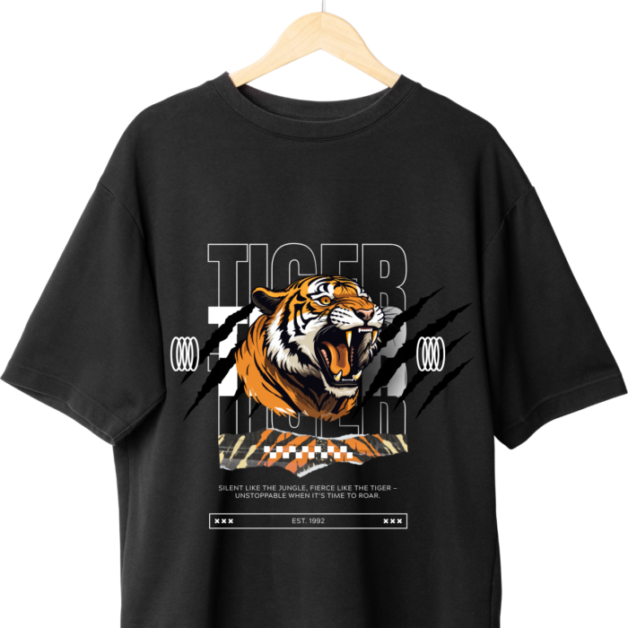 Bengal Tiger Graphic Balck Tshirt