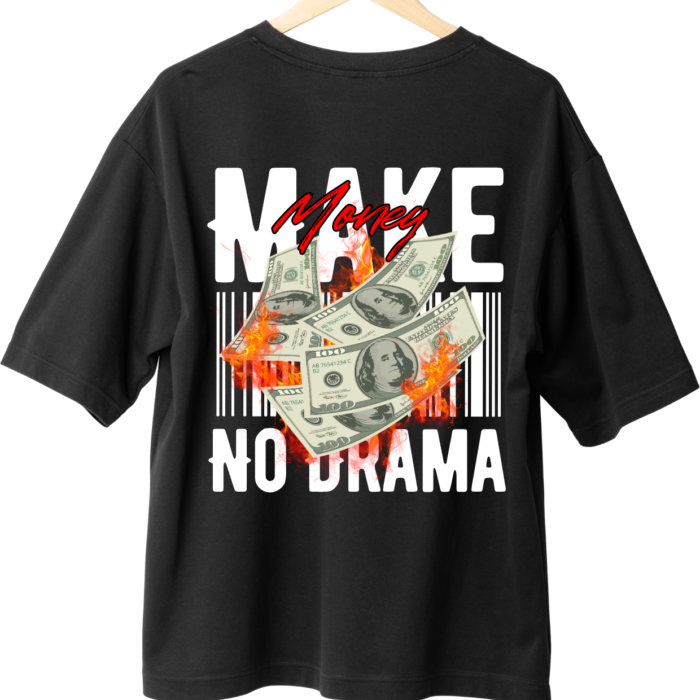 Make Money Black Printed tshirt